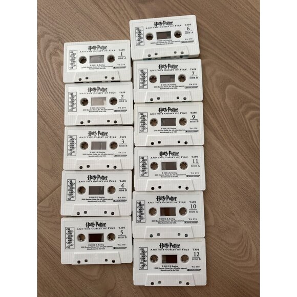 Harry Potter And The Goblet Of Fire Audiobook Cassette Tape Set Of 12 By J.K. Ro - Picture 1 of 2